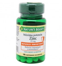 Nature's Bounty Zinco 25 mg Maxima Potência 100 comprimidos