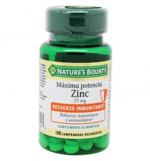 Nature's Bounty Zinc 25 mg Maxima Potencia 100 comprimidos