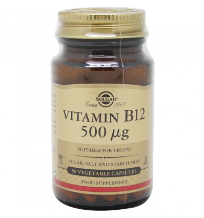 Solgar Vitamina B12 500 microg Cianocobalamina 50 Capsulas