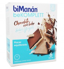 Bimanan Bekomplett Wafer Chocolate, Leite, Iogurte 6 Lanches