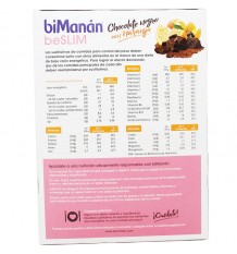 Bimanan Beslim Barritas Chocolate Negro con Naranja 10 unidades