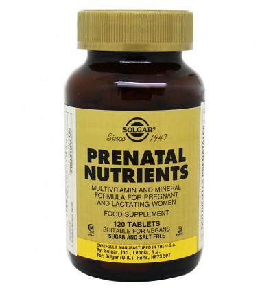 Solgar Nutrientes Prenatal 120 Comprimidos Solgar Nutrientes Prenatal 120 Comprimidos