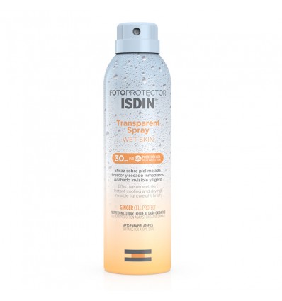 Fotoprotector Isdin 30 Wet Skin Spray Transparente 250 ml Fotoprotector Isdin 30 Wet Skin Spray Transparente 250 ml