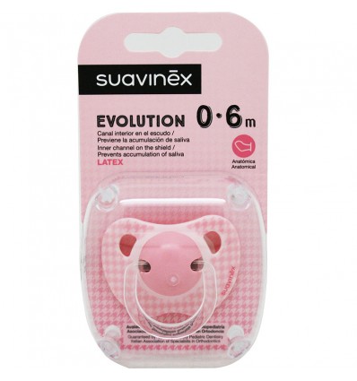 Suavinex Chupete Evolution Latex 0-6 meses Rosa