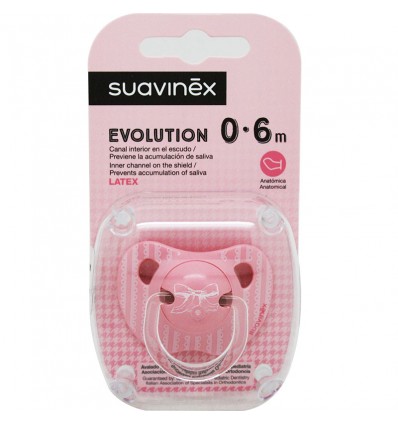 Suavinex Chupete Evolution Latex 0-6 meses Rosa La