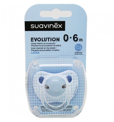 Suavinex Chupeta Evolution Latex 0-6 meses Azul