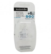 Suavinex Nipple Anatomical Medium Flow Silicone 2M 2 Units