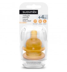 Suavinex Nipple Round Porridge +4m Latex 2 units