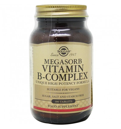 Solgar Megasorb B Complex 50 100 Comprimidos Solgar Megasorb B Complex 50 100 Comprimidos