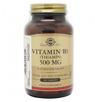Solgar Vitamina B1 Tiamina 100 Comprimidos Solgar Vitamina B1 Tiamina 100 Comprimidos