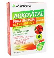 Arkovital De L'Énergie Pure Complexe De 30 Comprimés