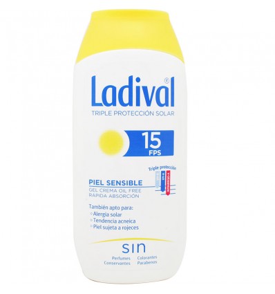 Ladival 15 Piel Sensible Gel Crema Oil Free 200 ml