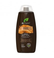 Dr Organic Gel Ducha Cuerpo y Cabello Ginseng 250ml