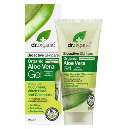 Dr Organic Gel Aloe Vera Pepino Olmo Escoces Calendula 200 ml