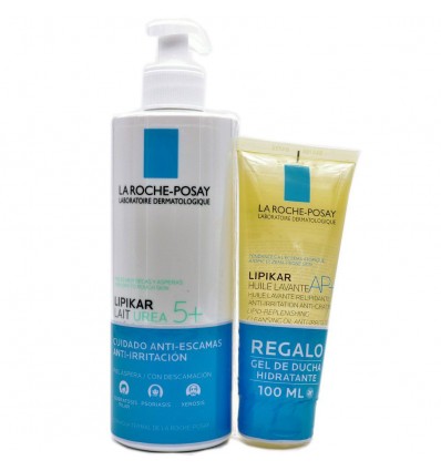 Lipikar Leche Urea 5+ La Roche Posay 400ml+Lipikar Aceite Lavante AP+ 100ml Regalo