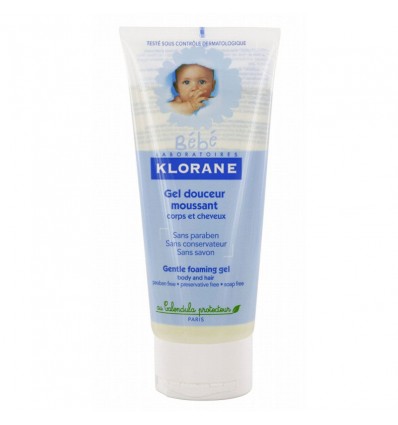 Klorane Bebé Gel Espuma Suave Cuerpo y Pelo 200ml