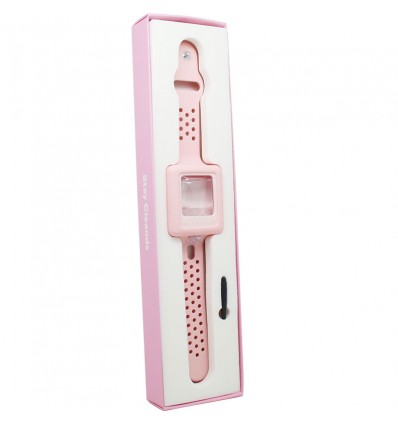 Cleands Pulseira Gel Hidroalcoholico De Natal Rosa
