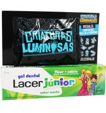 Lacer Junior Gel Menta 75 ml + Criaturas Luminosas