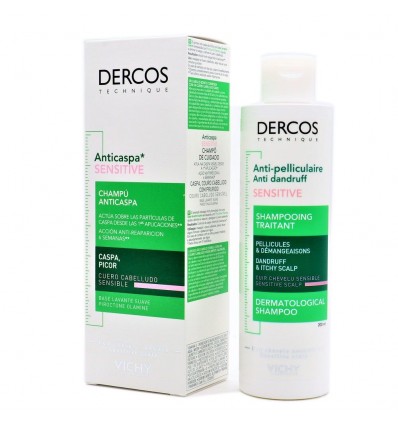 Dercos Champú Anticaspa Sensitive Sin Sulfatos 200ml