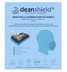 Deanshield Mascarilla Reutilizable Higienica Adulto Marron