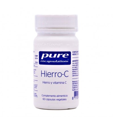 Pure Encapsulations Hierro C 60 Cápsulas Vegetales