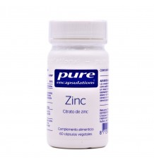 Pure Encapsulations Zinc 60 Cápsulas Vegetales