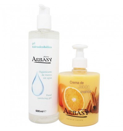 Pharma Arbasy Gel Sanitizing 500ml+Cream Soap Hands Orange 500ml