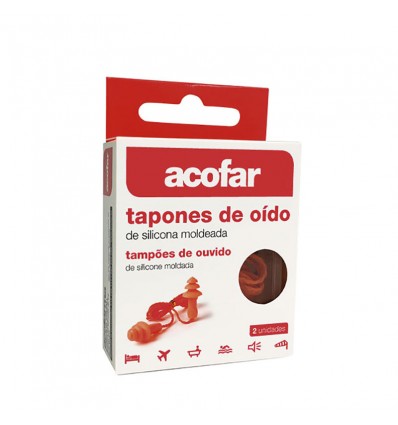 Acofar Tapones Oido Silicona Cordon 2 Unidades