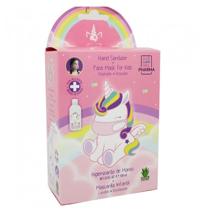 Mask Reusable+Sanitizing 75% 100ml Eau My Unicorn