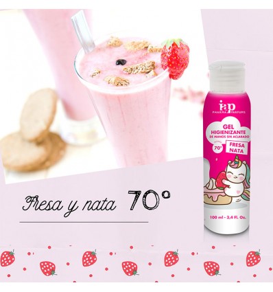 Pei Pharma Gel nettoyant Sans Rinçage à la Crème aux Fraises 70º 100ml