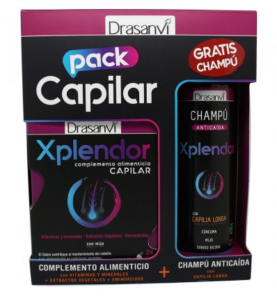 Xplendor 24 Capsulas+ Champu Anticaida 300ml Xplendor 24 Capsulas+ Champu Anticaida 300ml