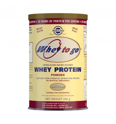 Solgar Whey To Go Proteina 340g Vainilla Solgar Whey To Go Proteina 340g Vainilla