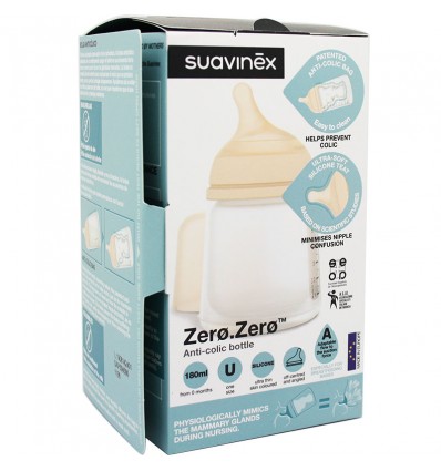 Suavinex Zero Zero Biberon Anticolico 180ml Tetina A