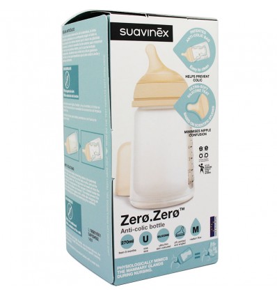 Suavinex Zero Zero Biberon Anticolico 270 ml Tetina M