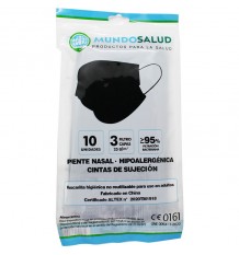 Mundosalud Masques Higienicas Noir Pack de 10 unités