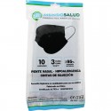 Mundosalud Mascarillas Higienicas Negras Pack 10 unidades