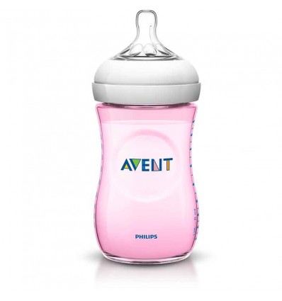 Avent Natural Biberon 260 ml Rosa