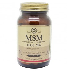 Solgar msm Metilsulfonilmetano 1000mg 60 Comprimidos