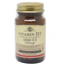 Solgar Vitamin D3 4000 Iu 60 Capsules Vegetables