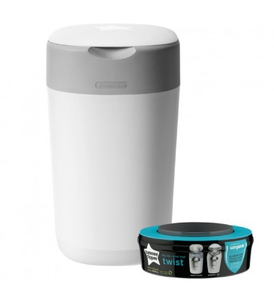 Contenedor de pañales Tommee Tippee Twist & Click + 6 recambios blanco