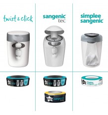 Tommee Tippee Contenedor De Pañales Twist & Click Blanco