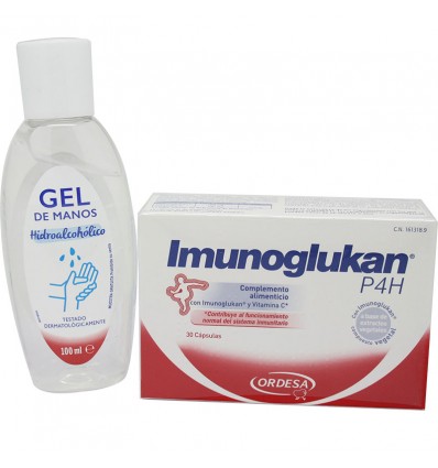 Imunoglukan 30 Cápsulas + Gel Hidroalcoholico 100ml
