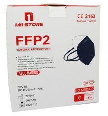 Mascarilla Ffp2 Nr 1MiStore Azul Marino 20 Unidades Caja Completa
