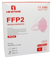 Mascarilla Ffp2 Nr 1MiStore Rosa 20 Unidades Caja Completa