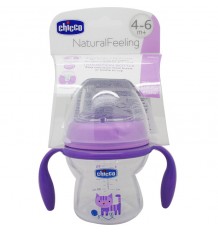 Chicco Primer Vaso Natural 4-6 meses 150 ml morado