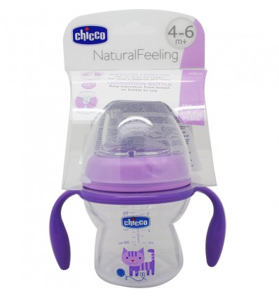 Chicco Primer Vaso Natural 4-6 meses 150 ml morado