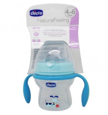 Chicco Primer Vaso Natural 4-6 meses 150 ml azul