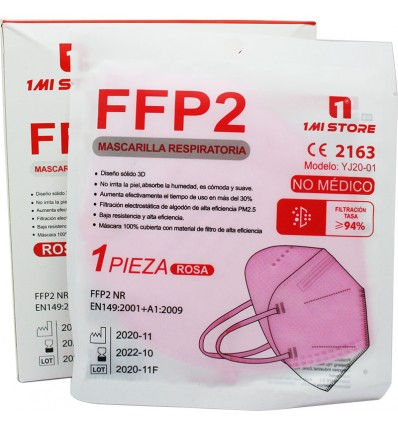 Máscara Ffp2 Nr 1MiStore Rosa 20 Unidades Caixa Completa preço