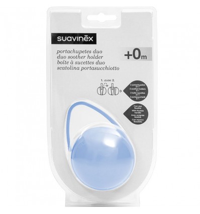 Suavinex Portachupetes Duo azul