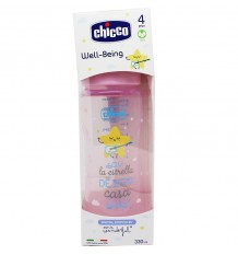 Chicco Biberon Silicona 330 ml Tetina +4m wonder rosa